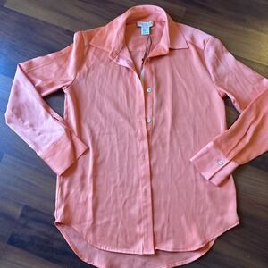NWT Rachel Zoe Coral‎ Sayin Womens Button Dress Shirt Size XS